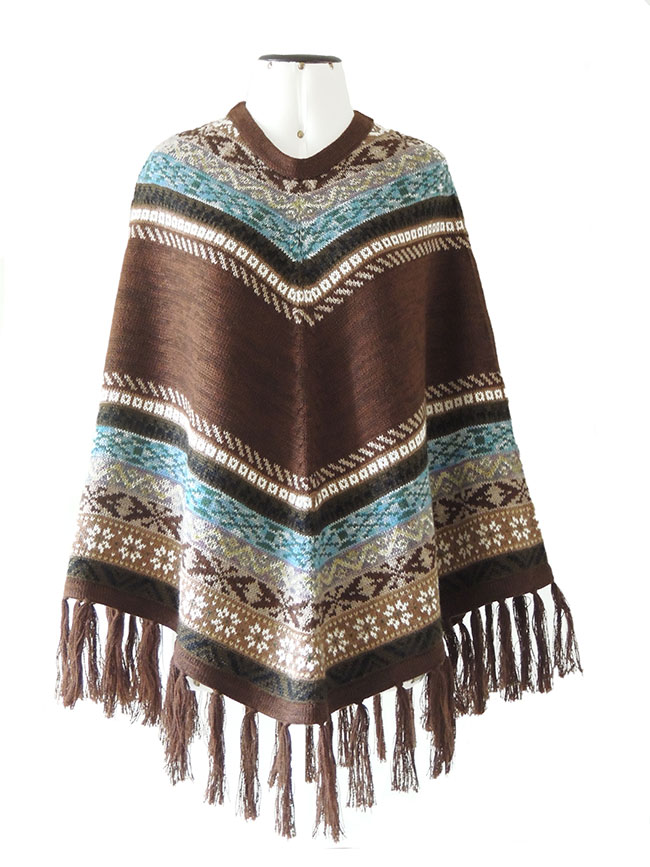 Ponchos and ruanas. wholesale knitwear | PopsFL alpaca knitwear Peru ...