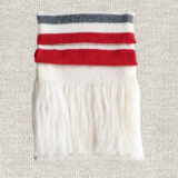 POPSFL knitwear manufacturer wholesale Scarf rib knitted in a soft alpaca blend with long fringes.