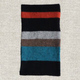 PopsFL knitwear manufacturer wholesale Scarf knitted in a soft alpaca blend with five color stripe pattern.