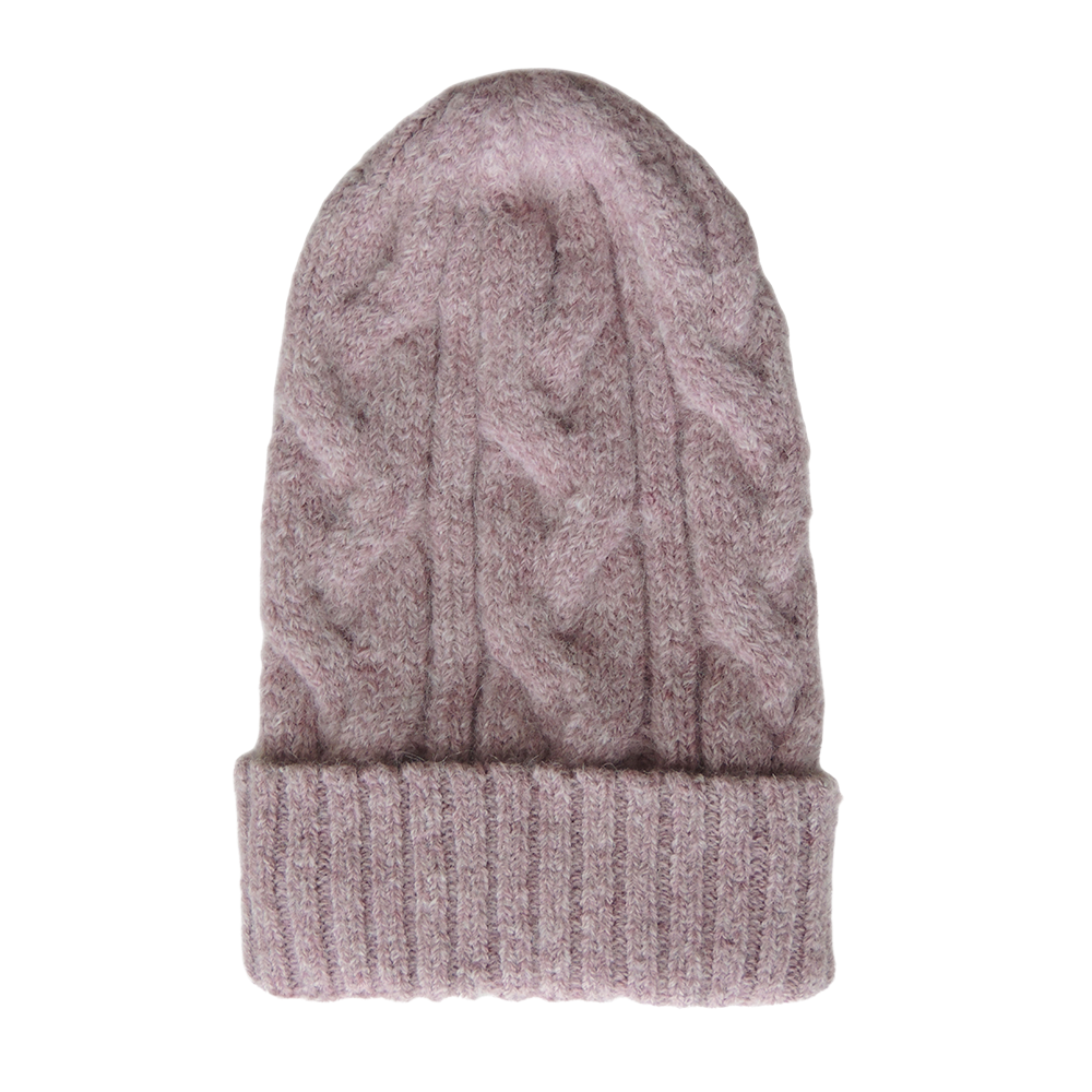 Unisex pink alpaca beanie felted with cable pattern. Made in Peru Unisex pink alpaca beanie felted with cable pattern. Made in Peru