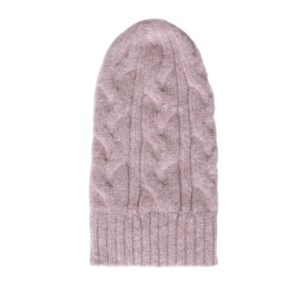 Unisex pink alpaca beanie felted with cable pattern. Made in Peru Unisex pink alpaca beanie felted with cable pattern. Made in Peru