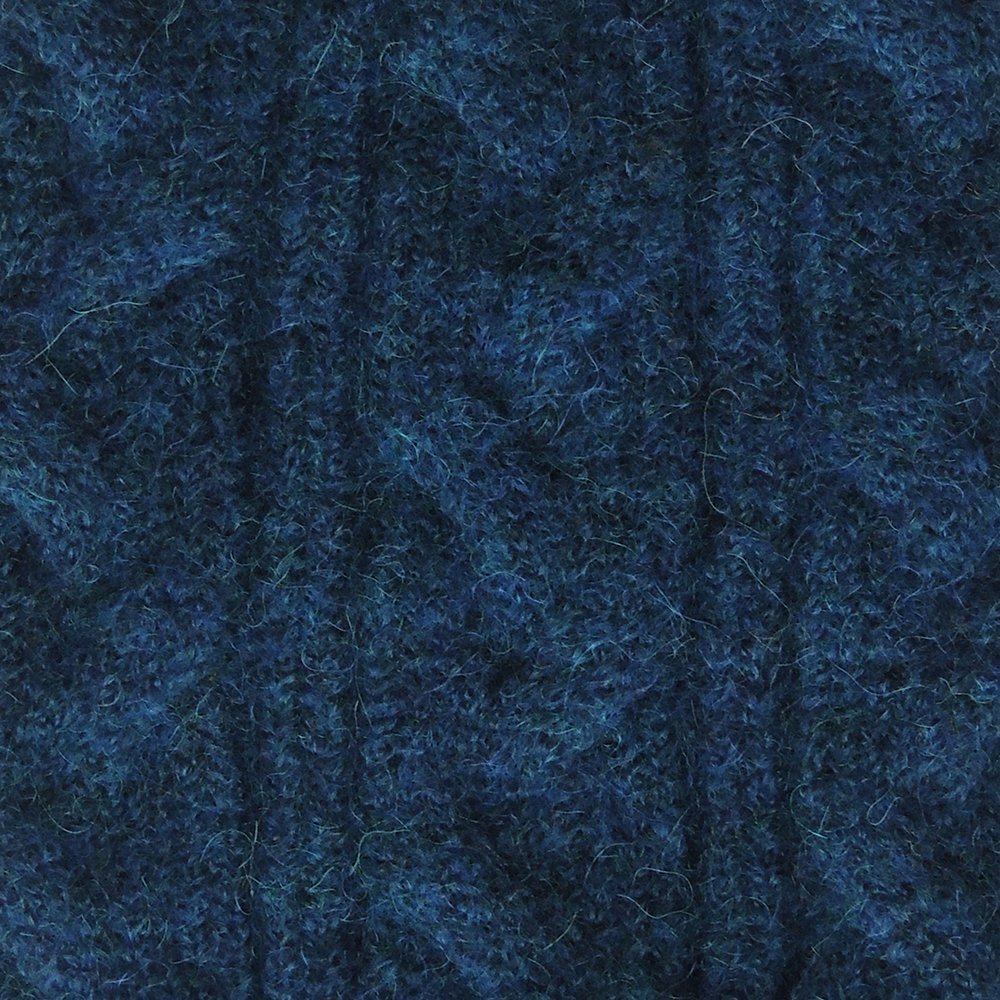 Unisex blue alpaca beanie felted with cable pattern. Unisex blue alpaca beanie felted with cable pattern.