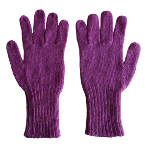 Popsfl.com Alpaca fashion outlet Fingered Gloves, 100% Alpaca Hand Knitted color barney, Unisex made in Peru