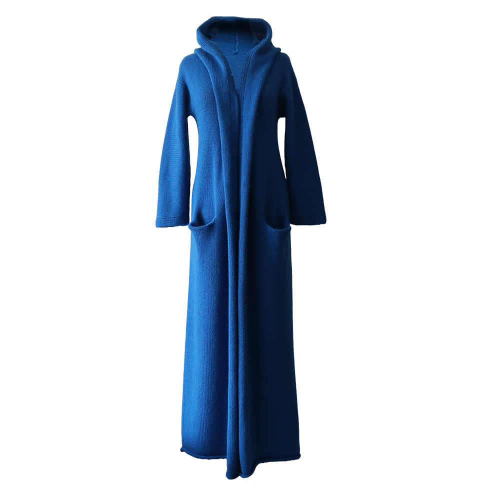 PopsFL alpaca fashion outlet Royal Alpaca Cardigan - Coat HOODED, soft felted. Color bleu made in Peru PopsFL alpaca fashion outlet Royal Alpaca Cardigan - Coat HOODED, soft felted. Color bleu made in Peru
