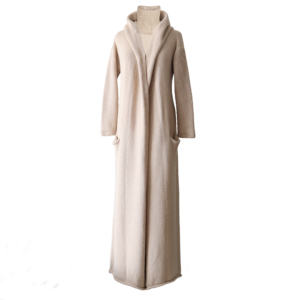 Popsfl.com alpaca fashion outlet Royal Alpaca Cardigan - Coat HOODED, soft felted. Color beige made in Peru