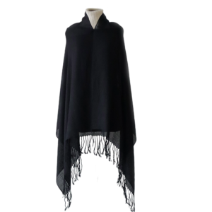 Popsfl.com Alpaca fashion outlet Shawl / stole in royal alpaca yarn, handwoven, color black evening wrap made in Peru