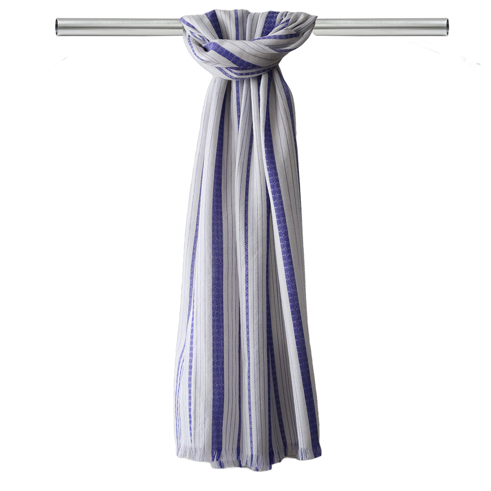 popsfl.com outlet: Women stole shawl baby alpaca and silk, white with blue stripes. made in peru popsfl.com outlet: Women stole shawl baby alpaca and silk, white with blue stripes. made in peru