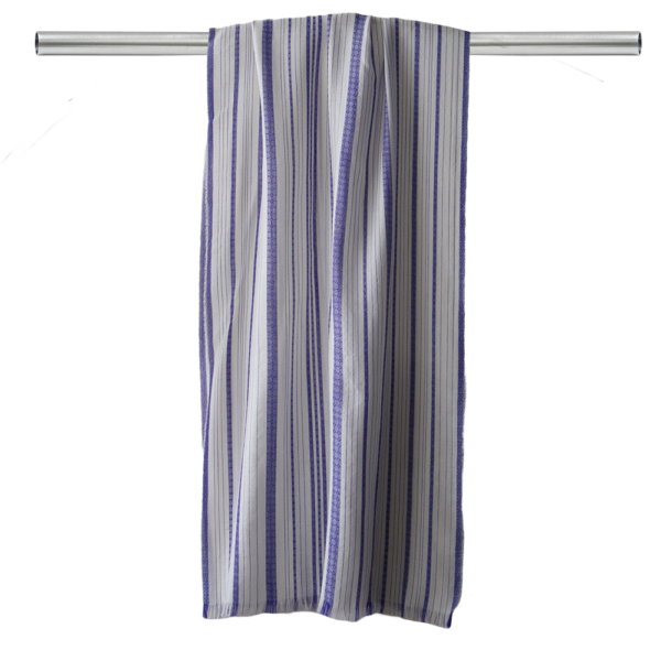 popsfl.com outlet: Women stole shawl baby alpaca and silk, white with blue stripes. made in peru
