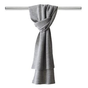 Popsfl alpaca fashion outlook Alpaca scarf unisex, color grayhand knitted, 71 x 10 inch made in Peru