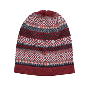 PopsFL.com alpaca fashion outlet Baby alpaca beanie, multi color jacquard knitted, cozy winter accessory, unisex winter hat. made in Peru