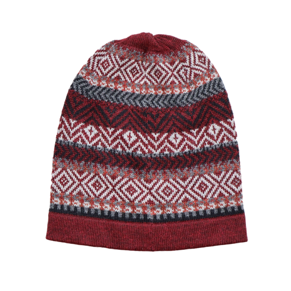 Homepage PopsFL.com alpaca fashion outlet Baby alpaca beanie, multi color jacquard knitted, cozy winter accessory, unisex winter hat. made in Peru