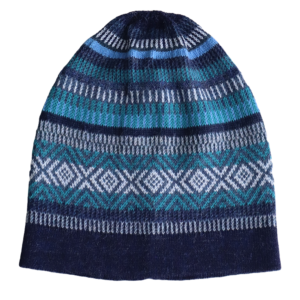 PopsFL.com alpaca fashion outlet Baby alpaca beanie, multi color jacquard knitted, cozy winter accessory, unisex winter hat. made in Peru
