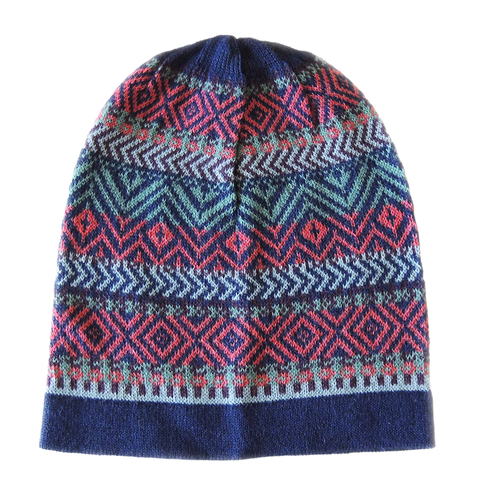 PopsFL alpaca fashion outlet Baby alpaca beanie, multi color jacquard knitted, sky blue PopsFL alpaca fashion outlet Baby alpaca beanie, multi color jacquard knitted, sky blue
