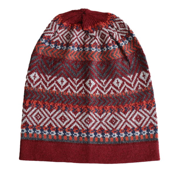 Homepage PopsFL.com alpaca fashion outlet Baby alpaca beanie, multi color jacquard knitted, cozy winter accessory, unisex winter hat. made in Peru