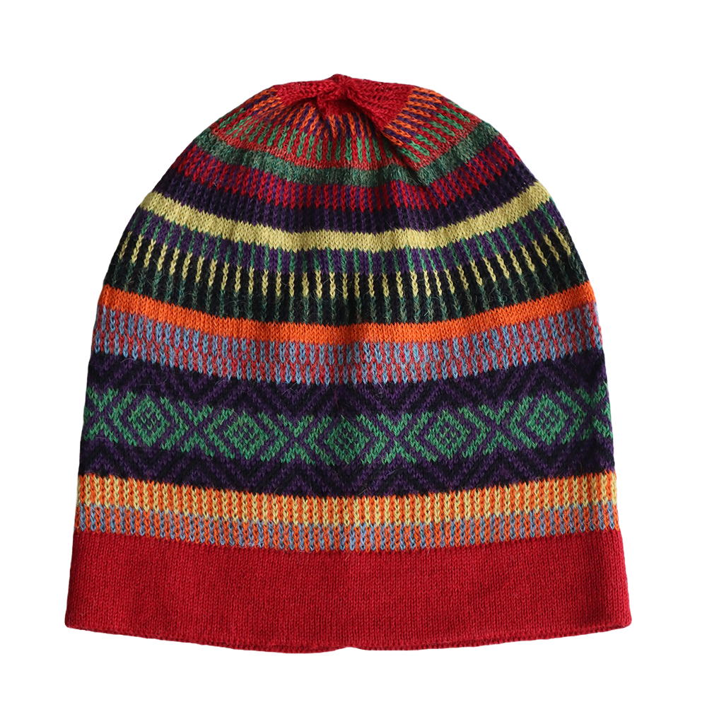 PopsFL alpaca fashion outlet Baby alpaca beanie, multi color jacquard knitted, rainbow PopsFL alpaca fashion outlet Baby alpaca beanie, multi color jacquard knitted, rainbow