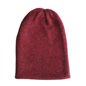 popsfl.com alpaca fashion outlet Unisex Alpaca beanie, double Knitted Felted Winter Hat, color wine red. made in Peru