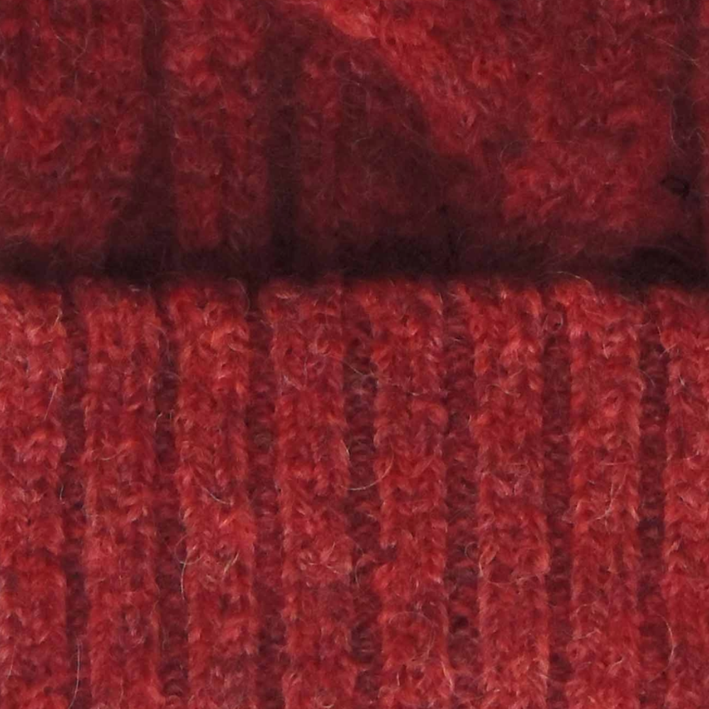 Unisex alpaca beanie felted winter hat with cable pattern and ribbed cuff, tan red . made in Peru Unisex alpaca beanie felted winter hat with cable pattern and ribbed cuff, tan red . made in Peru