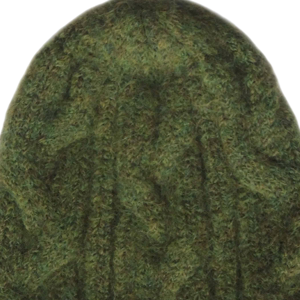 Unisex alpaca beanie felted winter hat with cable pattern and ribbed cuff, green . made in Peru Unisex alpaca beanie felted winter hat with cable pattern and ribbed cuff, green . made in Peru